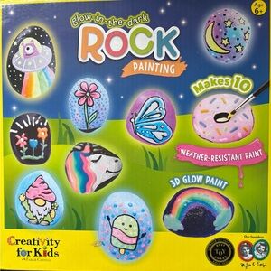 $$$ SOLD $$$.  Glow-in-the-Dark Rock Painting Kit